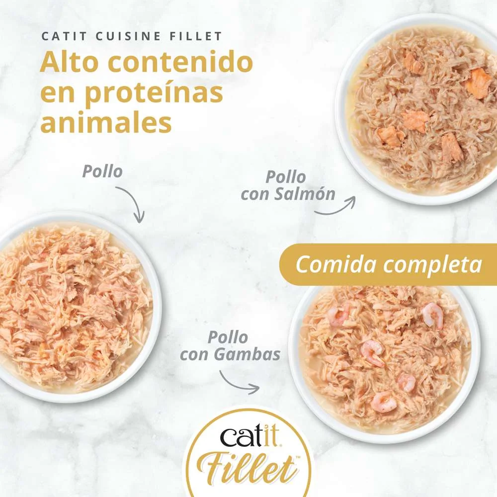 Pollo desmenuzado para gatos Catit Cuisine Fillet - Imagen 5