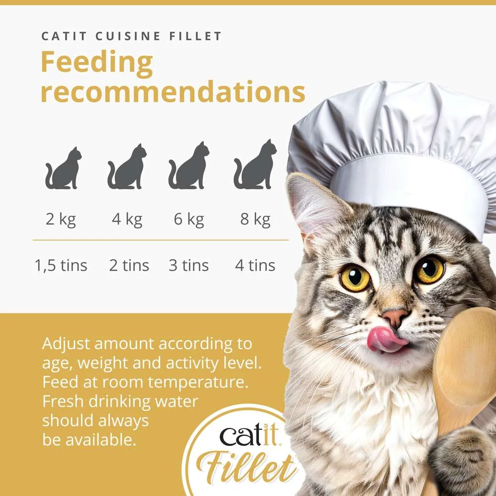 Pollo desmenuzado para gatos Catit Cuisine Fillet