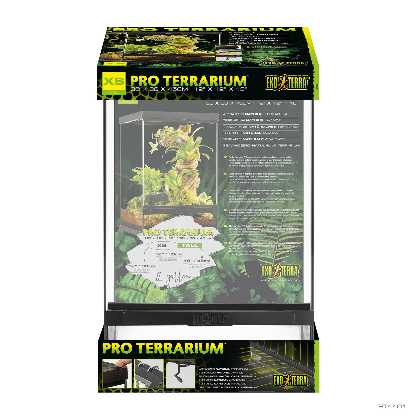 Pro Terrarium de Cristal Exo Terra XS 30x30cm - Imagen 3