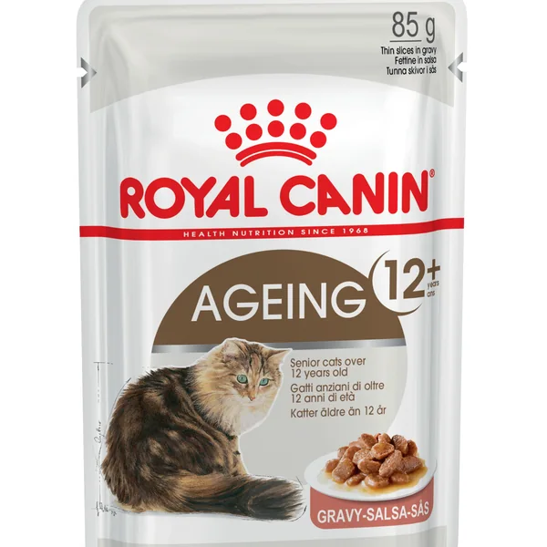 Royal Canag Ageing 12+ comida húmeda en salsa para gato de edad avanzada 12 x 85 g
