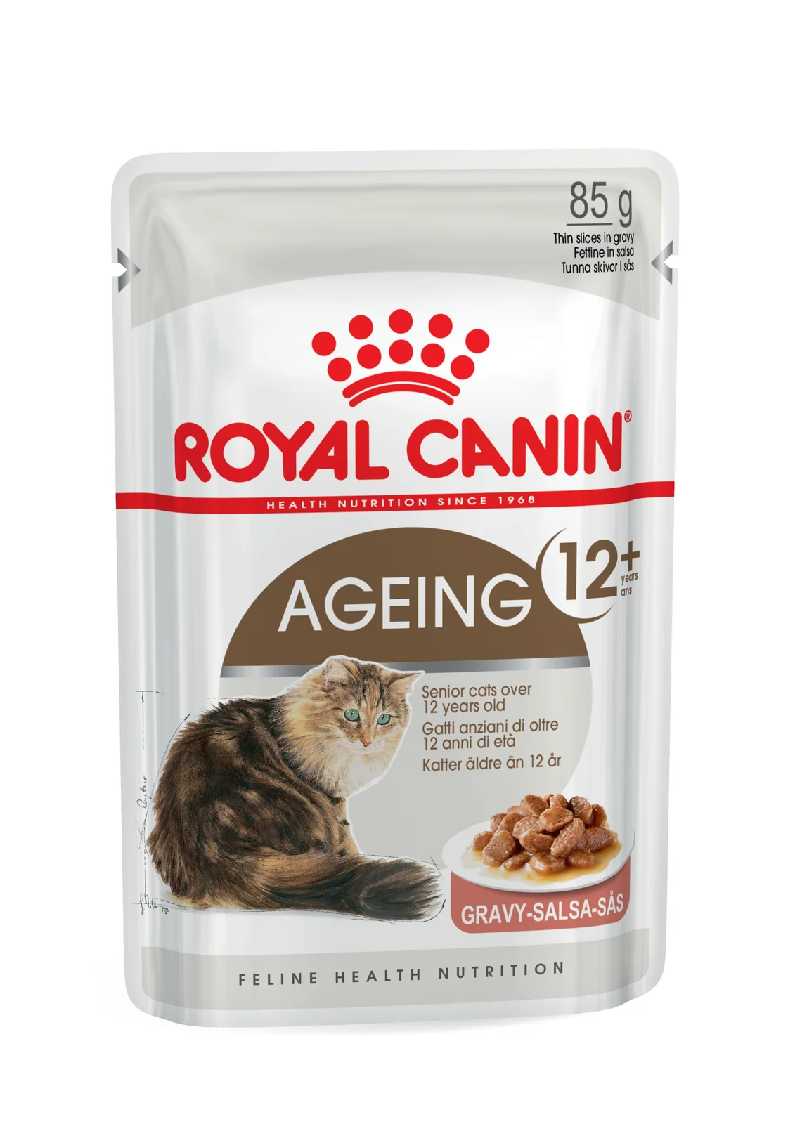 Royal Canag Ageing 12+ comida húmeda en salsa para gato de edad avanzada 12 x 85 g