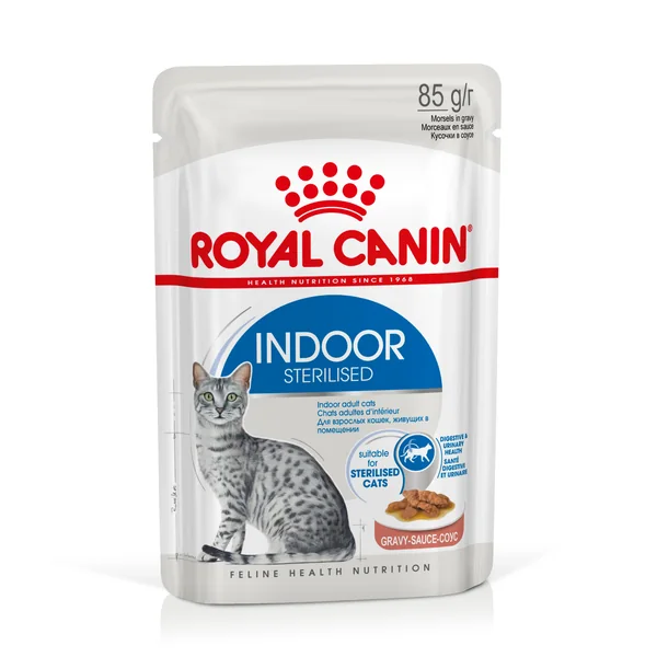 Royal Canin Indoor comida húmeda en salsa para gato adulto de interior 12 x 85 g
