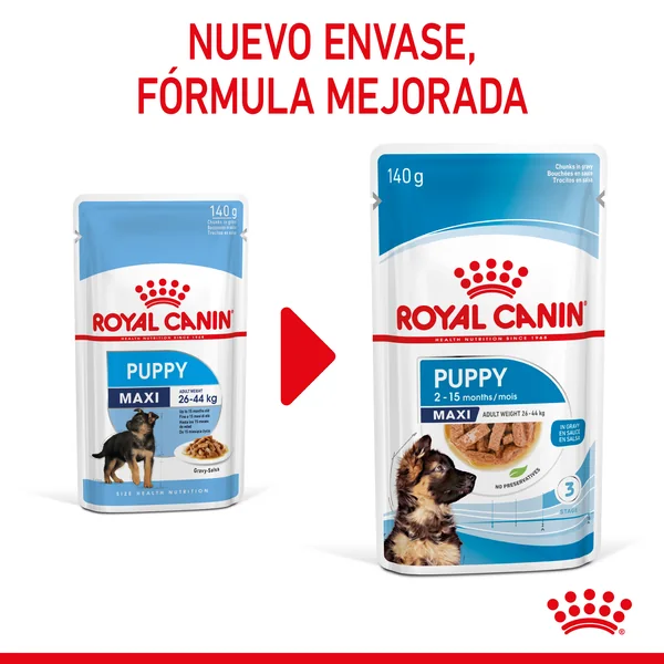 Royal Canin Maxi Puppy comida húmeda para cachorro de razas tamaño grande 10 x 140 g