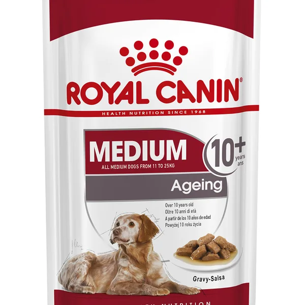 Royal Canin Medium Ageing comida húmeda para perro en edad avanzada de razas tamaño mediano 10 x 140 g