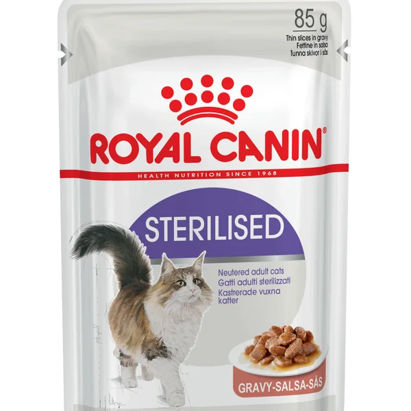 Royal Canin Sterilised comida húmeda en salsa para gato adulto esterilizado 12 x 85 g