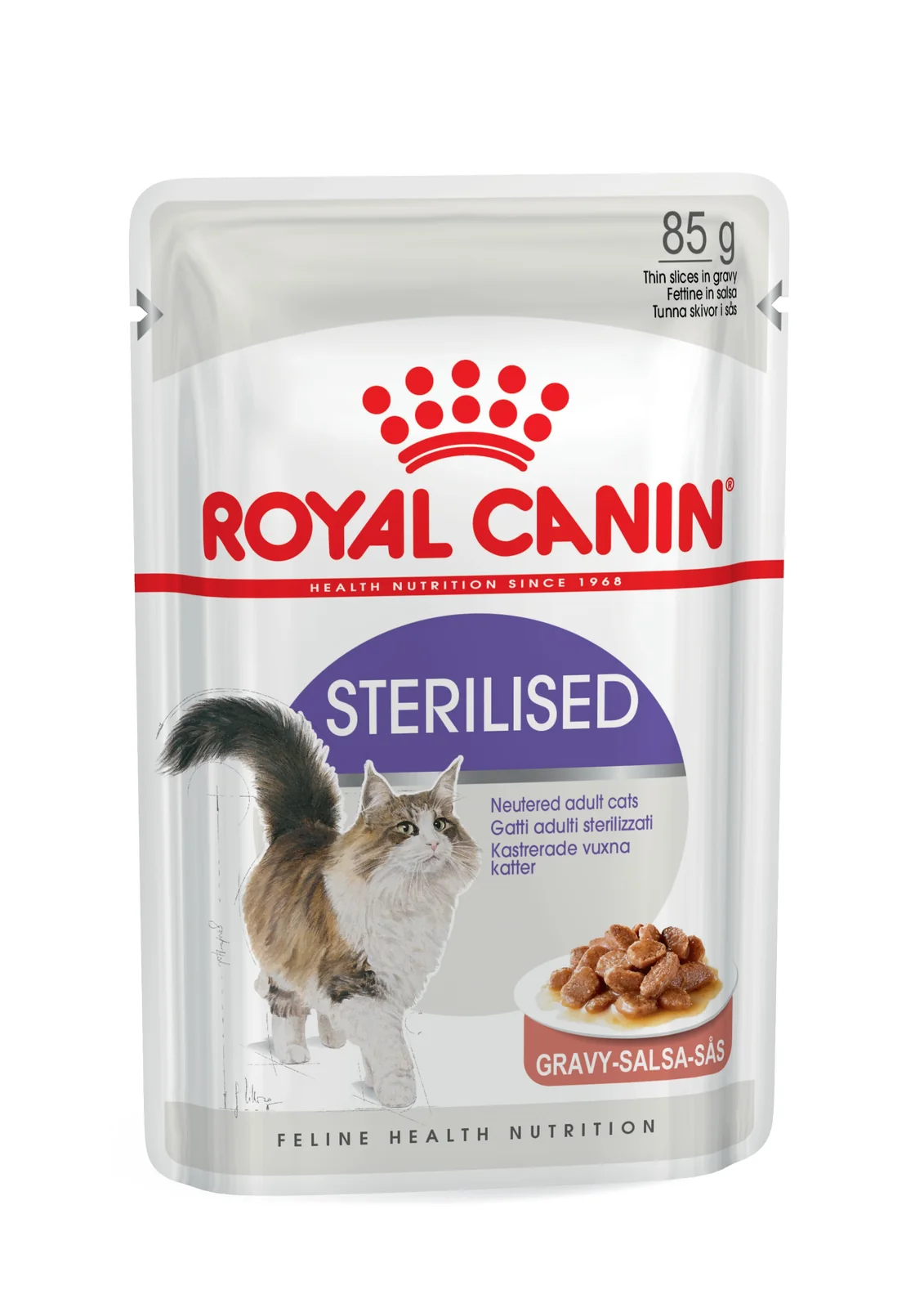 Royal Canin Sterilised comida húmeda en salsa para gato adulto esterilizado 12 x 85 g
