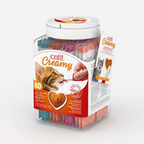Snacks cremosos para gatos Catit Creamy – 80 Tubos