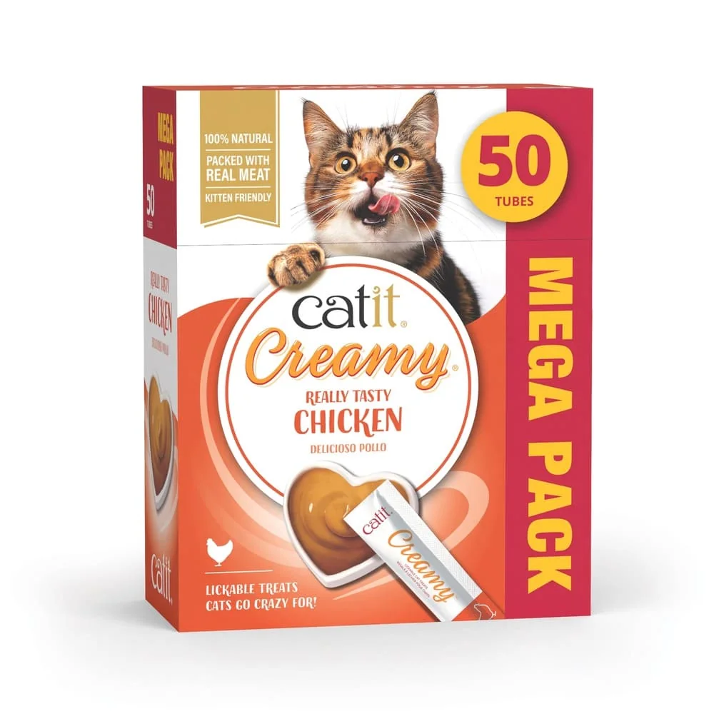 Snacks para gatos Catit Creamy – 50 Tubos - Imagen 2