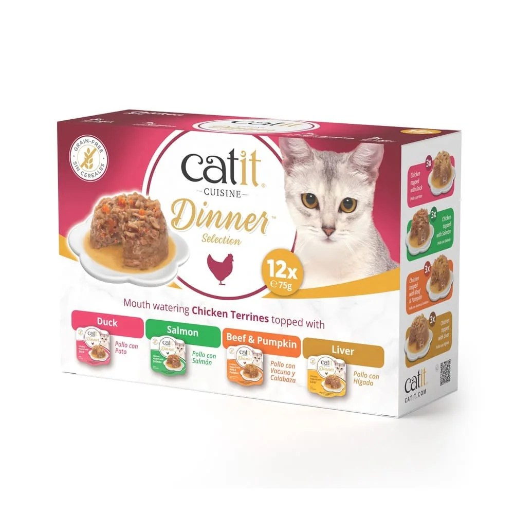 Tarrina de doble capa para gatos Catit Cuisine Dinner - Pack variado de 12 - Imagen 2