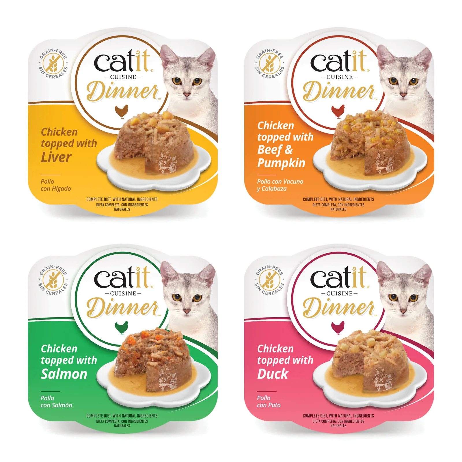 Tarrina de pollo de doble capa para gatos Catit Cuisine Dinner - Imagen 2