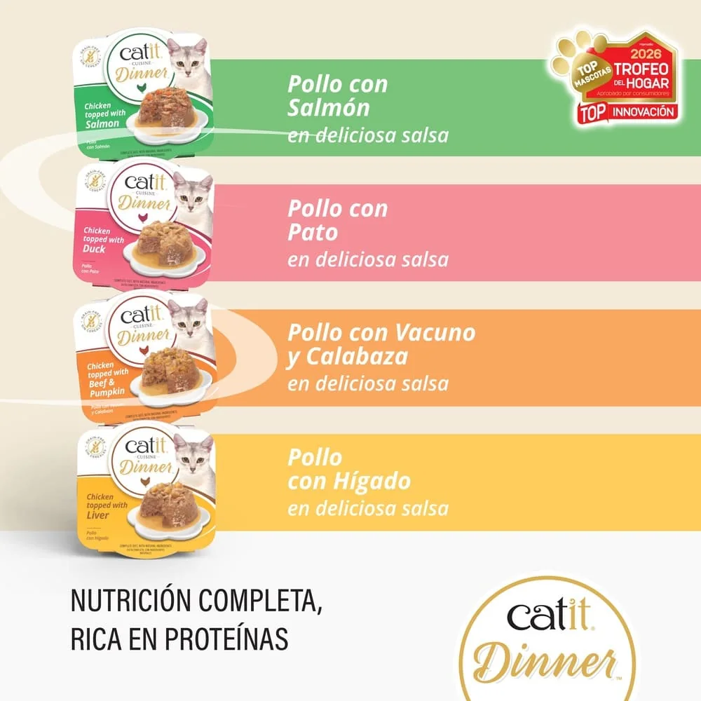 Tarrina de pollo de doble capa para gatos Catit Cuisine Dinner - Imagen 4