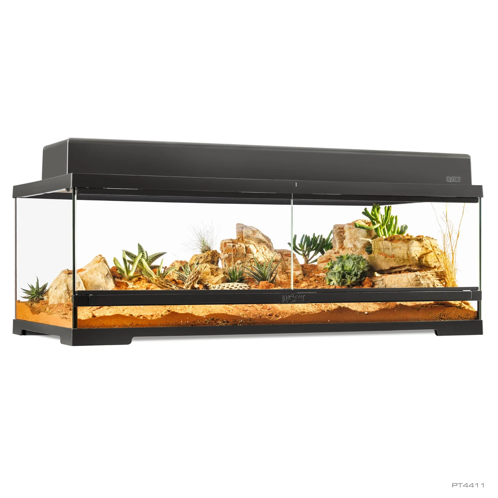 Terrario Exo Terra Pro Terrarium Large 90x45cm - Low/Tall/Wide - Cristal Profesional Reptiles