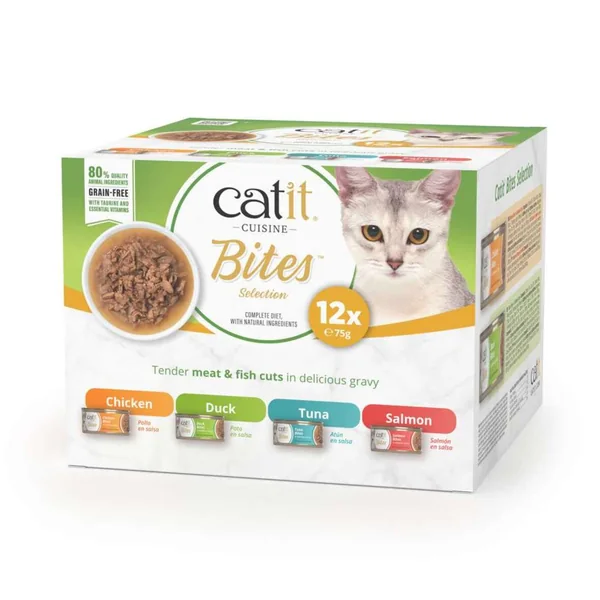 Trocitos de carne en salsa para gatos Catit Cuisine Bites