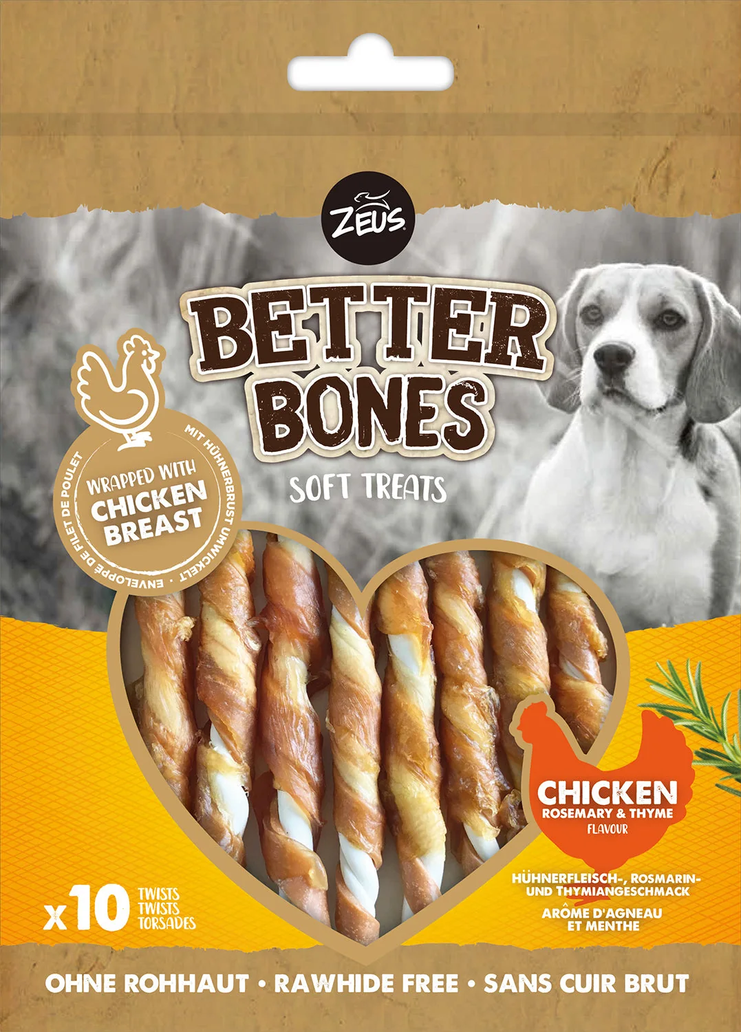 Twists envueltos en pollo para perros Zoë Better Bones - Imagen 3