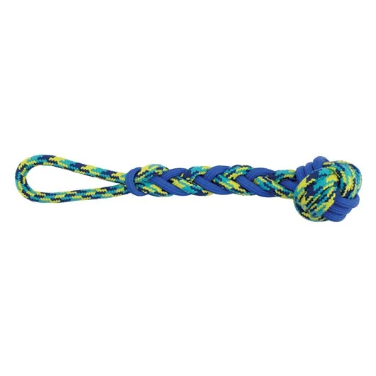 Zeus Fitness TPR Pelota Cuerda Trenzada Tug, 42cm