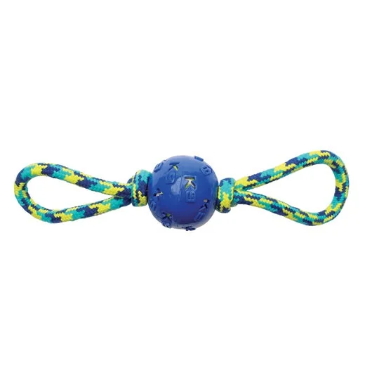 Zeus Fitness TPR Pelota y Cuerda Doble Tug, 40cm
