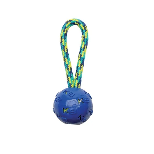 Zeus Fitness TPR Pelota y Cuerda Tug, 22cm