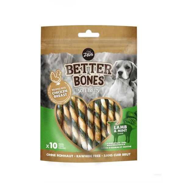 ZoÙ Better Bones Twists Envueltos, Cordero, 12,5cm